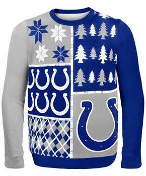 Indianapolis Colts Busy Block NFL Ugly Sweater