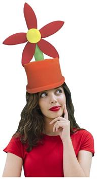 Flower Pot Adult Foam Costume Hat - One Size