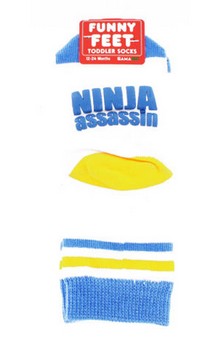 Funny Feet Toddler Socks: Ninja Assassin