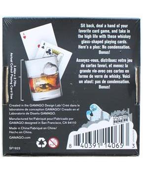 Whiskey Glass-Shaped Playing Cards | 52 Card Deck + 2 Jokers
