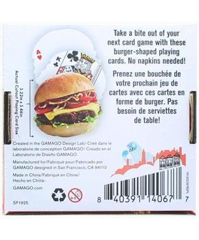 Hamburger-Shaped Playing Cards | 52 Card Deck + 2 Jokers