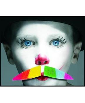 Rainbow Pride Self Adhesive Costume Mustache