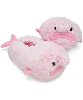 Blobfish Pink Unisex Plush Slippers | One Size Fits Most