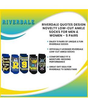 Riverdale Quotes Design Novelty Low-Cut Ankle Socks for Men & Women - 5 Pairs