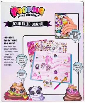 Poopsie Slime Surprise Liquid Filled Journal w/ Stickers & Pen