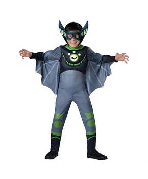 Wild Kratts Child Muscle Chest Costume Green Chris Kratt Bat