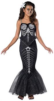 Skeleton Mermaid Girl's Costume