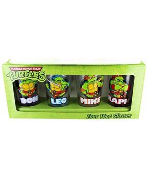 Teenage Mutant Ninja Turtles Names Pint Glass Set Of 4