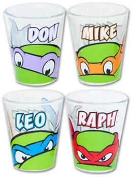 Teenage Mutant Ninja Turtles Faces Shot Glass Set of 4