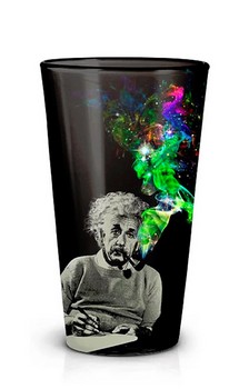 Albert Einstein Smoke Galaxy 16oz Pint Glass