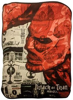 Attack on Titan Colossal Titan Lightweight Fleece Throw Blanket | 45 x 60 Inches