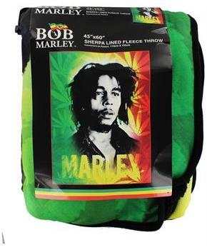 Bob Marley 45x60" Fleece Throw Blanket with Sherpa Lining