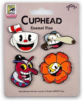 Cuphead Collectibles| Exclusive Cuphead Enamel Pin Set 4 Pack