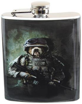 Combat Marine Dog 7oz Flask