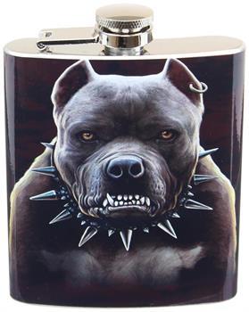 Growling Pitbull 7oz Flask