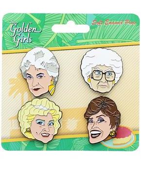 Golden Girls 4-Piece Enamel Collector Pin Set