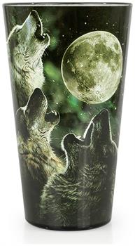 Wolf Pack Howling At The Moon 16oz Pint Glass