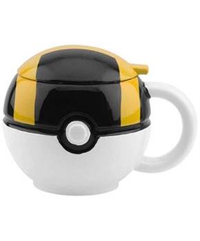 Pokemon GO Ultra Ball 16oz Ceramic Molded Coffee Mug w/ Lid