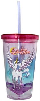 Sailor Moon Pegasus Diamond Bottom 16oz Carnival Cup w/ Straw & Lid