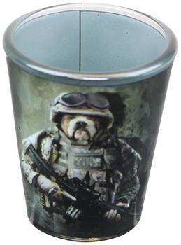 Combat Marine Dog 2oz Shot Glass