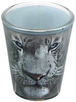White Tiger Face 2oz Shot Glass