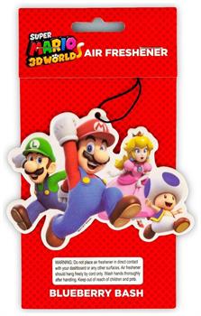 Super Mario Group Air Freshener | Licensed Nintendo Accessory - Blueberry Scent