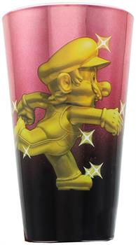 Super Mario Bros. Gold Mario Metal Plated Pint Glass