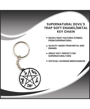 Supernatural Devil's Trap Soft Enamel/Metal Key Chain