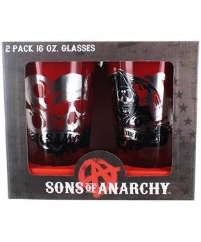 Sons of Anarchy SAMCRO 16oz Pint Glasses, Set of 2