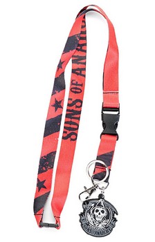 Sons of Anarchy Stars and Stripes Charm Lanyard