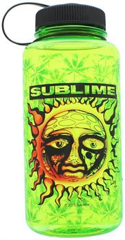 Sublime Sun Logo 35oz Green Plastic Water Bottle w Screw Down Lid