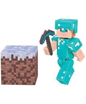 Minecraft 3" Action Figure: Alex with Diamond Armor Pack