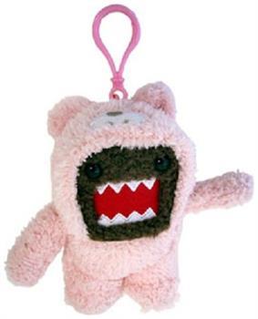 Domo 4" Plush Clip-On: Domo (Pink Bunny Suit)