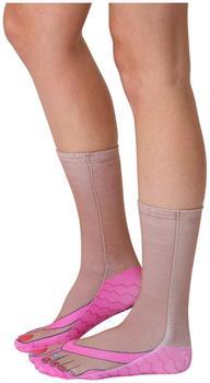 Flip Flops (Tan) Photo Print Crew Socks