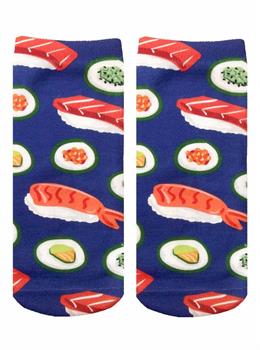 Sushi "I Like It Raw" Photo Print Ankle Socks
