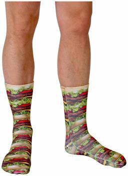 Stacked Hamburgers Photo Print Knee High Socks