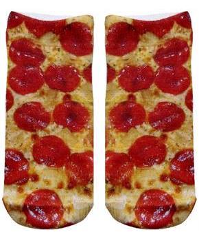 Pizza Photo Print Ankle Socks