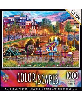 Colorscapes Amsterdam Lights 1000 Piece Linen Jigsaw Puzzle