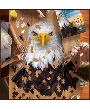 I AM Eagle 550 Piece Animal Head-Shaped Jigsaw Puzzle