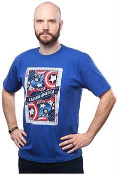 Captain America "Ace of Avengers" Adult T-Shirt