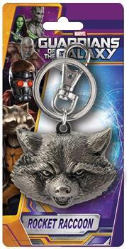 Marvel Guardians Of The Galaxy Pewter Key Ring: "Rocket Raccoon (Head)"