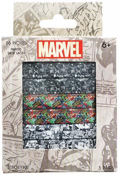 Marvel Printed Shoelaces, 3 Pairs