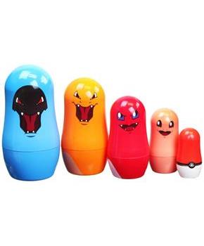 Pokemon 5-Piece Evolving Charmander Nesting Doll Set