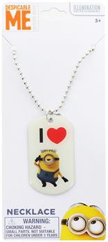 Despicable Me Dog Tag Necklace - I Love Minions