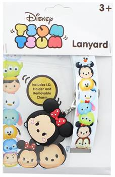 Disney Tsum Tsum Character Lanyard w/ Minnie Mouse Charm