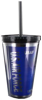U.S. Air Force "USAF" 16oz Carnival Cup w/ Straw