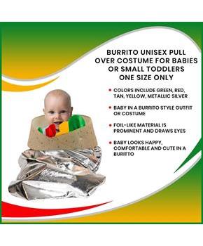 Burrito Unisex Pull Over Costume For Babies or Small Toddlers One Size Only