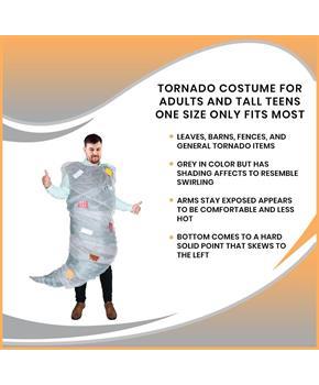 Tornado Costume For Adults and Tall Teens One Size Only Fits Most