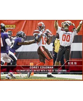 NFL Cleveland Browns Corey Coleman #34A 2016 Panini Instant Base Card