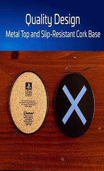 PlayStation Controller Icons Metal Drink Coasters | Set of 4